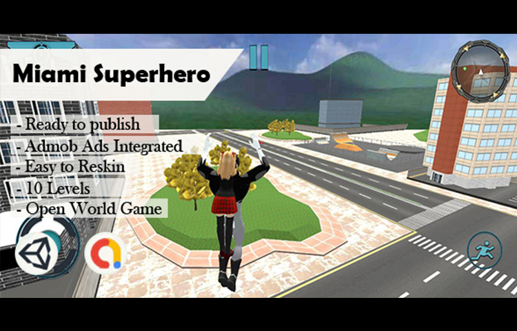 Flying Superhero Unity Game