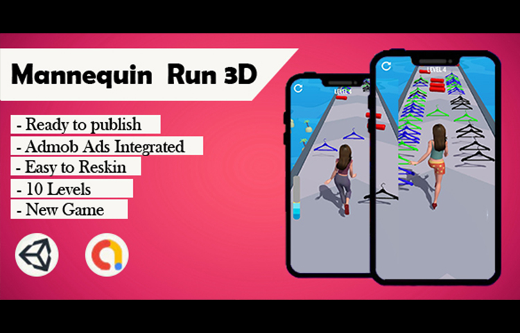 Mannequin Run 3D unity source code